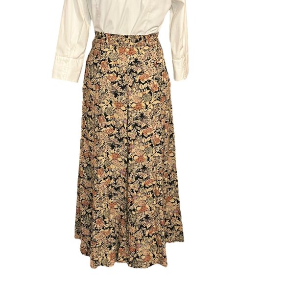EVC Vintage Marnie West Floral A-line Midi Skirt Women's Small Made in USA - Picture 3 of 14